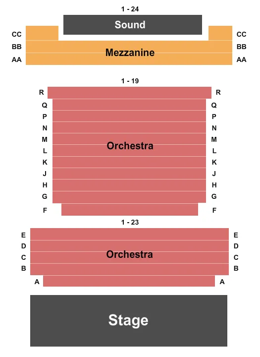 ENDSTAGE Seating Map Seating Chart