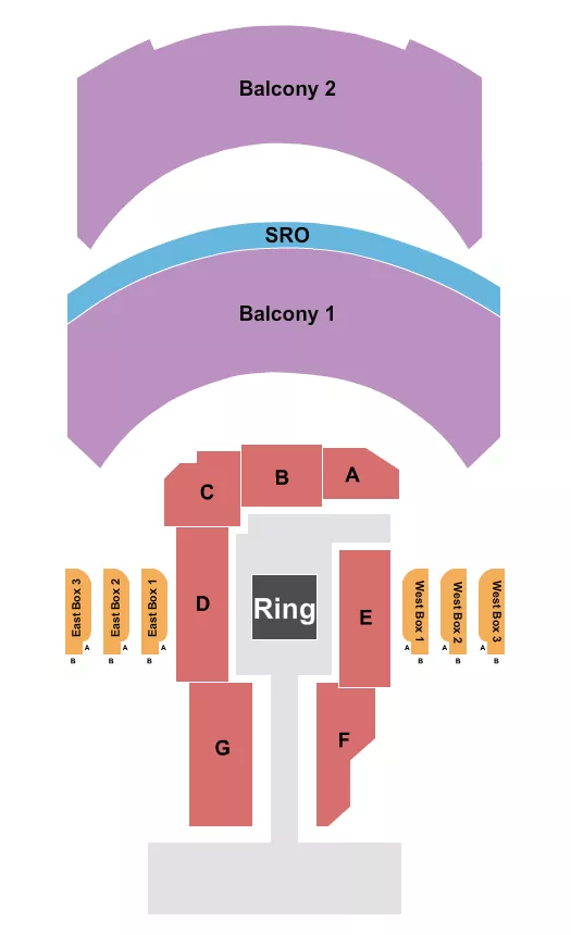 BOXING 2 Seating Map Seating Chart