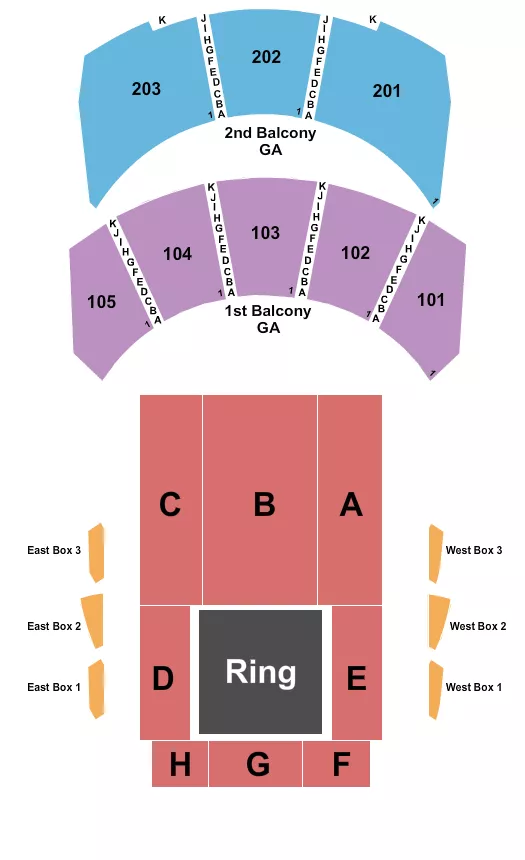 BOXING Seating Map Seating Chart