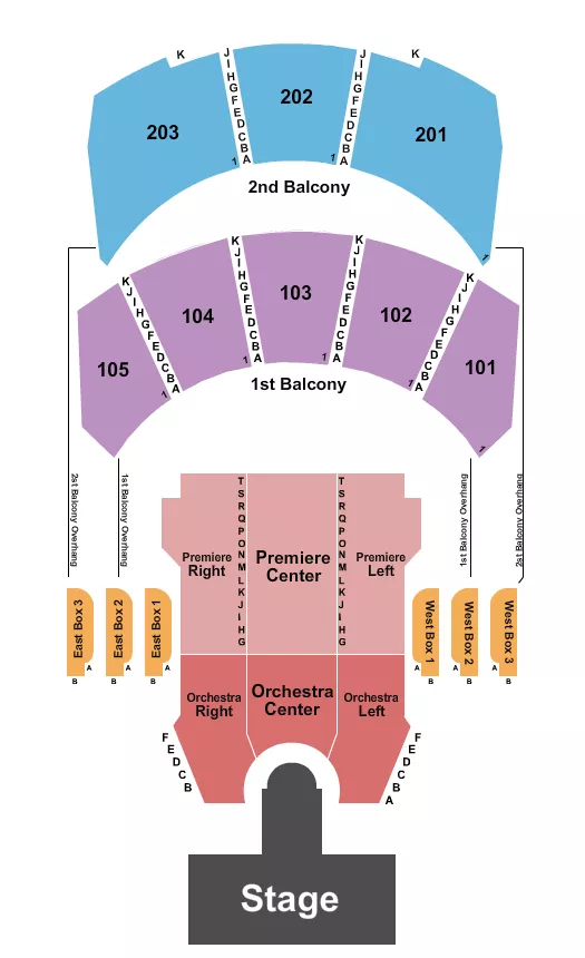 ENDSTAGE CATWALK Seating Map Seating Chart
