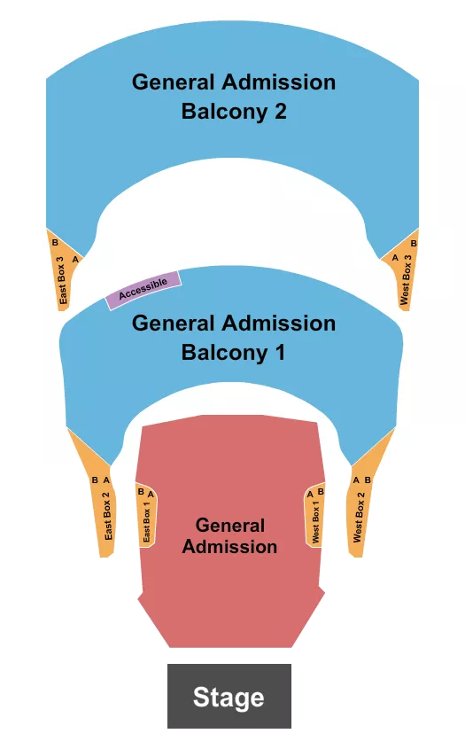 GA GA BALCONYS Seating Map Seating Chart