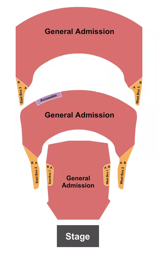 ENDSTAGE GA BOXES Seating Map Seating Chart