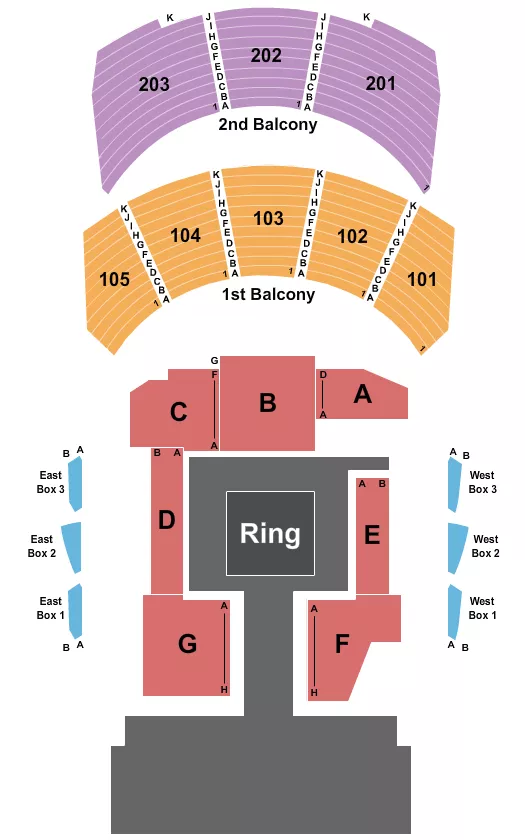 WRESTLING 2 Seating Map Seating Chart