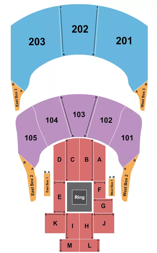 WRESTLING 1 Seating Map Seating Chart