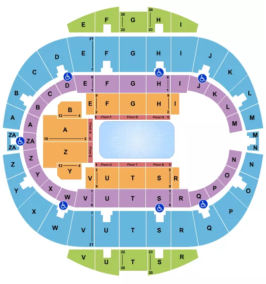 DISNEY ON ICE 2 Seating Map Seating Chart