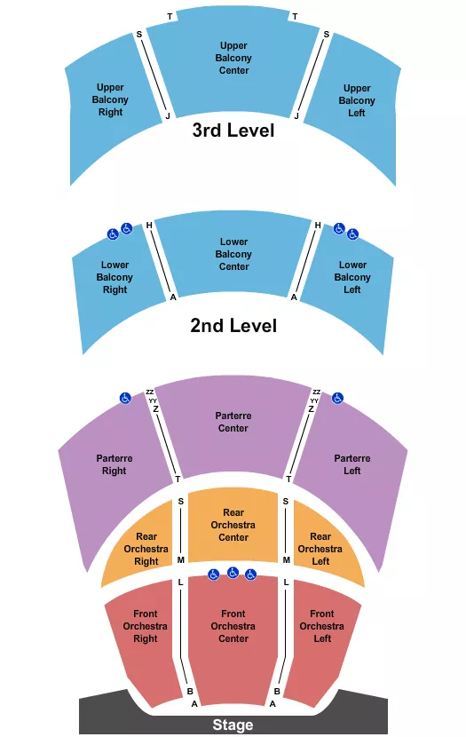 HANCHER AUDITORIUM HADLEY STAGE ENDSTAGE 2 Seating Map Seating Chart