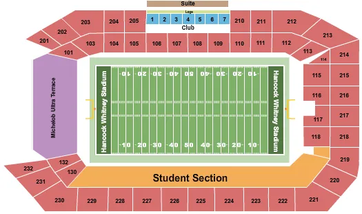 FOOTBALL Seating Map Seating Chart