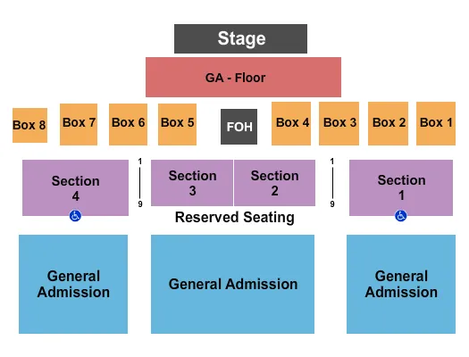 ENDSTAGE GA FLOOR Seating Map Seating Chart