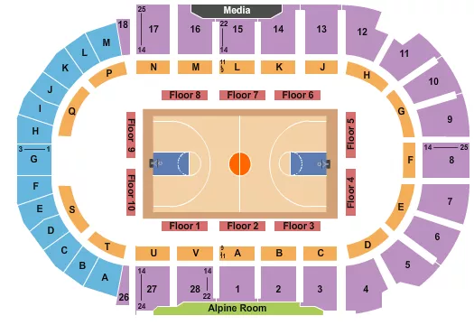 HARLEM GLOBETROTTERS Seating Map Seating Chart