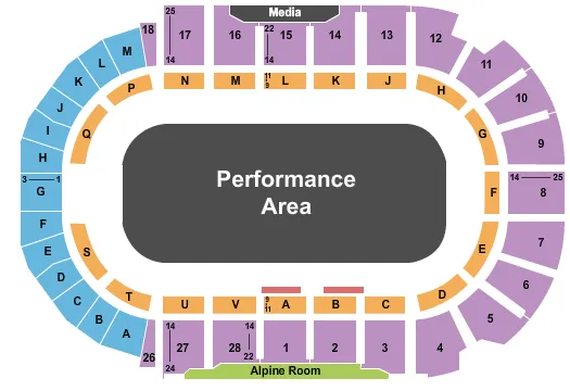 MONSTER TRUCK SPECTACULAR Seating Map Seating Chart