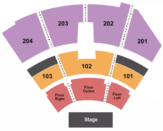 HARD ROCK LIVE HARD ROCK HOTEL CASINO TULSA ENDSTAGE Seating Map Seating Chart