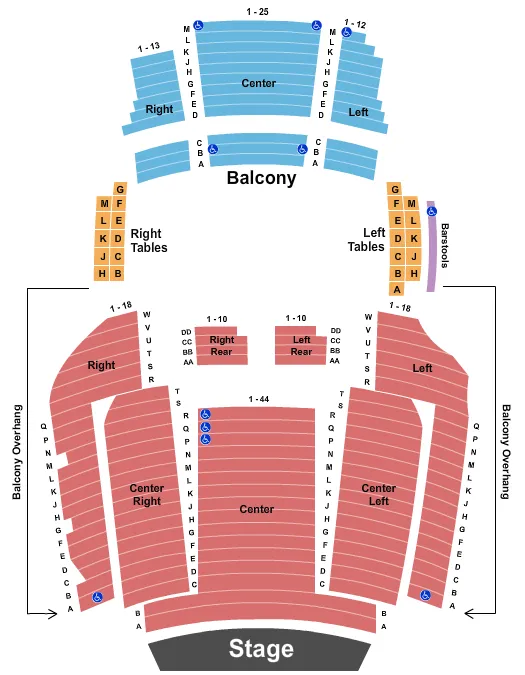 HARD ROCK LIVE ORLANDO END STAGE Seating Map Seating Chart