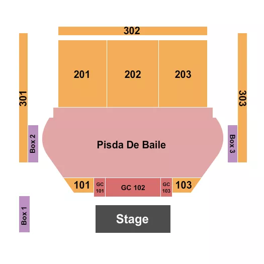 HARD ROCK LIVE SACRAMENTO ENDSTAGE DANCE FLOOR Seating Map Seating Chart