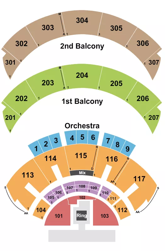 HARD ROCK LIVE AT THE SEMINOLE HARD ROCK HOTEL CASINO HOLLYWOOD AEW Seating Map Seating Chart