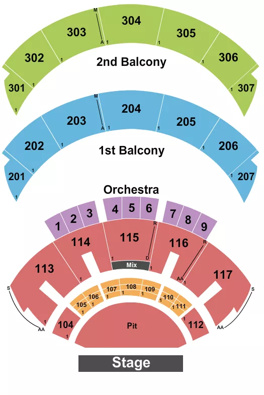 HARD ROCK LIVE AT THE SEMINOLE HARD ROCK HOTEL CASINO HOLLYWOOD ENDSTAGE PIT 2 Seating Map Seating Chart