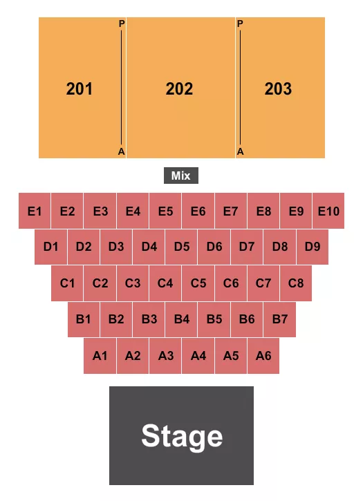 ENDSTAGE TABLES 2 Seating Map Seating Chart