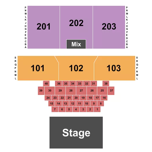 HARD ROCK LIVE ROCKFORD ENDSTAGE TABLES Seating Map Seating Chart