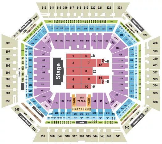 BRUNO MARS Seating Map Seating Chart