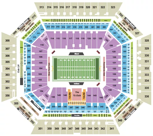 FOOTBALL NATIONAL CHAMP Seating Map Seating Chart