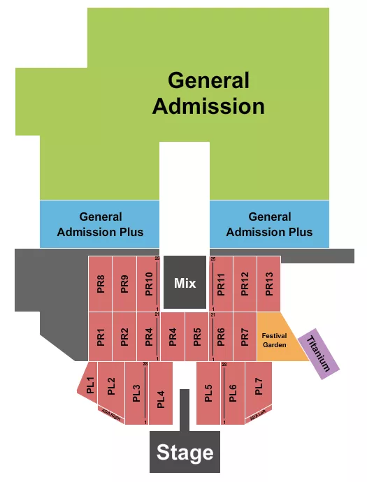 JAZZ IN THE GARDENS 3 Seating Map Seating Chart