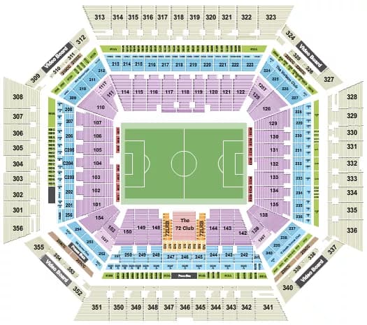 SOCCER ROWS Seating Map Seating Chart