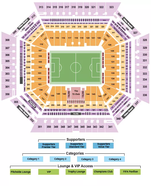 SOCCER RW WORLD CUP Seating Map Seating Chart