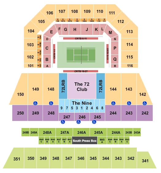 TENNIS MIAMI OPEN 2020 Seating Map Seating Chart