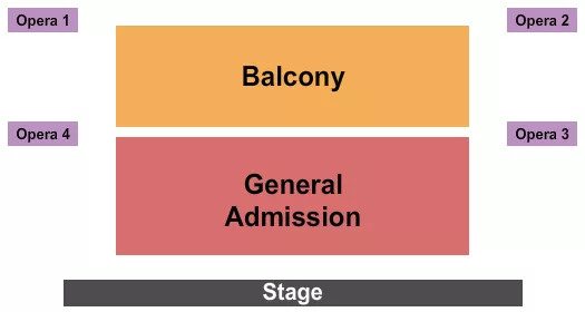 ENDSTAGE GA BALC OPERA Seating Map Seating Chart