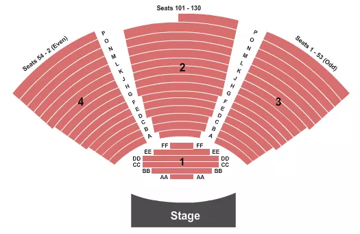 ENDSTAGE NUMBERS Seating Map Seating Chart