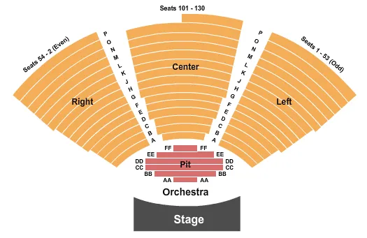 ENDSTAGE PIT Seating Map Seating Chart