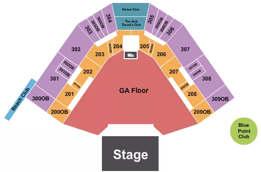 ENDSTAGE GA FLOOR Seating Map Seating Chart