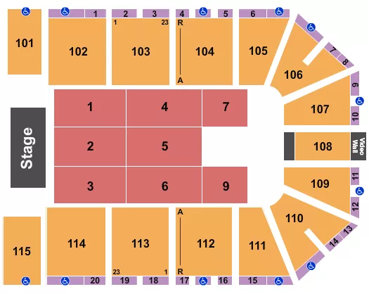 ENDSTAGE 3 Seating Map Seating Chart