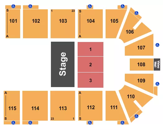 ENDSTAGE FLOOR 1 3 Seating Map Seating Chart