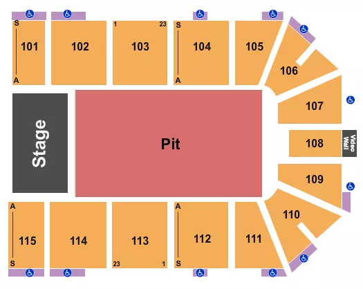 ENDSTAGE GA PIT Seating Map Seating Chart