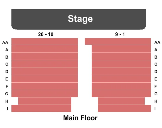 ENDSTAGE Seating Map Seating Chart