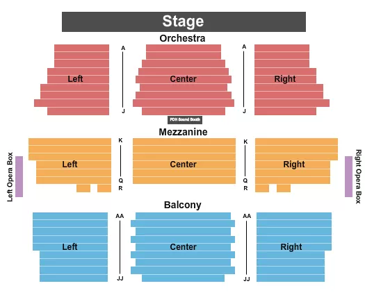 END STAGE Seating Map Seating Chart