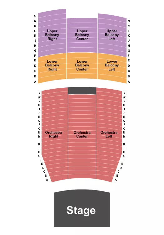 END STAGE Seating Map Seating Chart