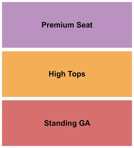 GA PREMIUM HIGH TOPS Seating Map Seating Chart
