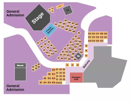 TABLES GA Seating Map Seating Chart