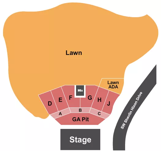 ENDSTAGE SMALL PIT Seating Map Seating Chart
