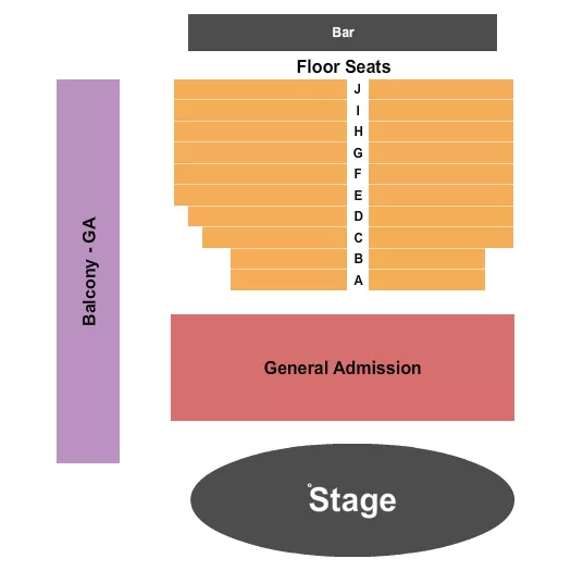 HEADLINERS MUSIC HALL KY ENDSTAGE GA FLOOR RSV Seating Map Seating Chart