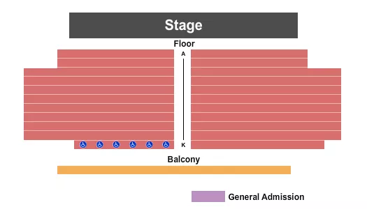 HEADLINERS MUSIC HALL KY RESERVED GA Seating Map Seating Chart