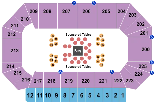 BOXING Seating Map Seating Chart