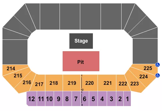 ENDSTAGE GA PIT 2 Seating Map Seating Chart