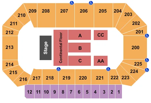 END STAGE Seating Map Seating Chart