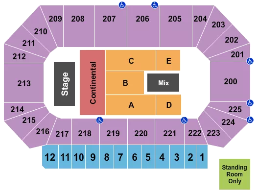 ENDSTAGE Seating Map Seating Chart
