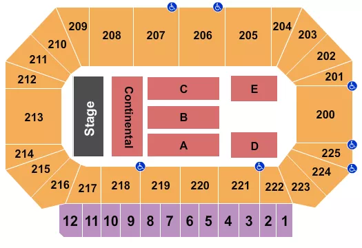 MANNHEIM STEAMROLLER Seating Map Seating Chart