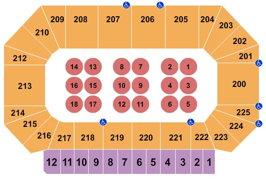 WRESTLING Seating Map Seating Chart