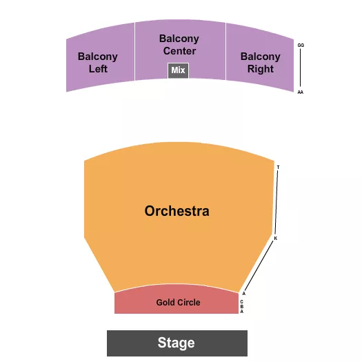 END STAGE Seating Map Seating Chart