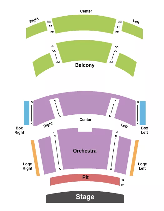 ENDSTAGE PIT Seating Map Seating Chart